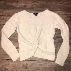 Sweater with Accent Knot